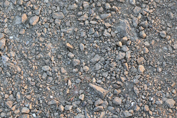 View on a gray background, the texture of the earth.