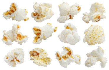 Collection of popcorn cut out