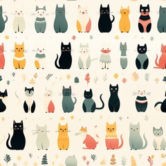 Cat seamless tile able texture