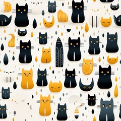 Cat seamless tile able texture