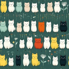 Cat seamless tile able texture