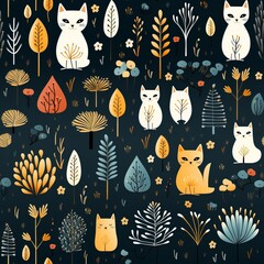 Cat seamless tile able texture