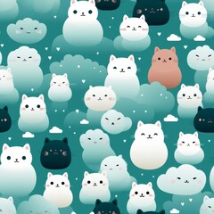 Cat seamless tile able texture