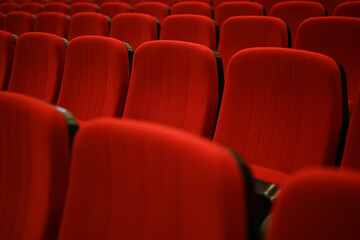 Fototapeta premium red seats in a theater