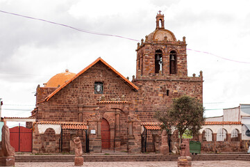 The Tiwanaku church, next to the pre-Columbian archaeological site of the same name, stands out as one of the largest in South America.