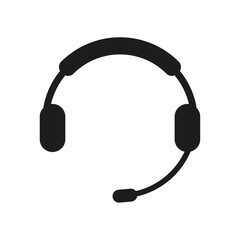 headphones icon isolated on white