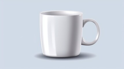 Fototapeta premium white cup of white background