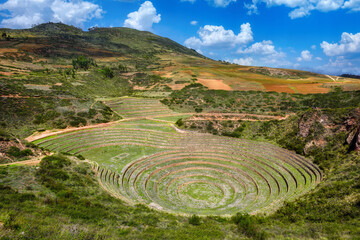 Moray Inca terraces, Sacred Valley, Peru