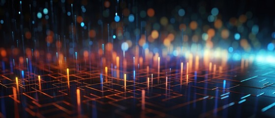  futuristic data display background generative ai