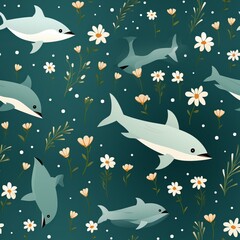 Dolphin seamless tile able texture