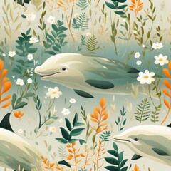 Dolphin seamless tile able texture