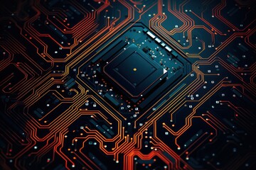 abstract microchip board background