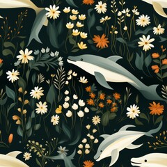Dolphin seamless tile able texture