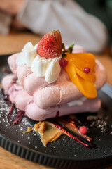 Divine Delights: Tempting Rosy Pavlova that Melts in Every Bite