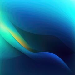 Multiple gradient blue with yellow waves background, created using generative ai technology