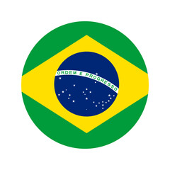 Brazil flag simple illustration for independence day or election