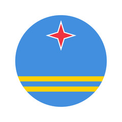Aruba flag simple illustration for independence day or election
