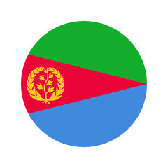 Fototapeta premium Eritrea flag simple illustration for independence day or election