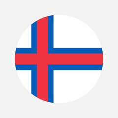 Fototapeta premium Faroe Islands flag simple illustration for independence day or election