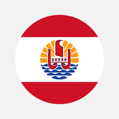 Obraz premium French Polynesia flag simple illustration for independence day or election