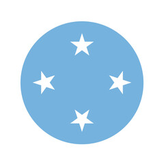 Obraz premium Federated States of Micronesia flag simple illustration for independence day or election