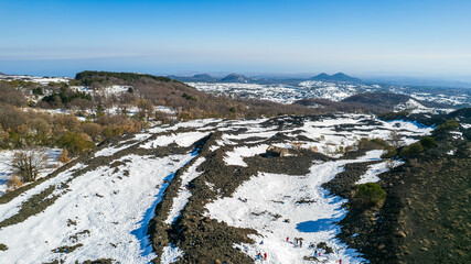 Aerial View of Mount Etna, Catania, Sicily, Italy, Europe, World Heritage Site