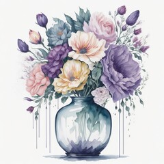 bouquet of flowers in vase