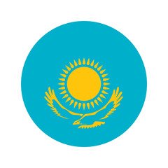 Kazakhstan flag simple illustration for independence day or election