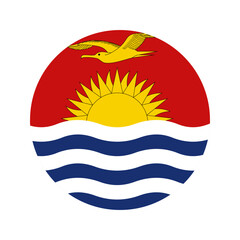 Obraz premium Kiribati flag simple illustration for independence day or election