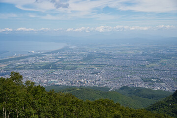 札幌市手稲区の手稲山山頂からの風景