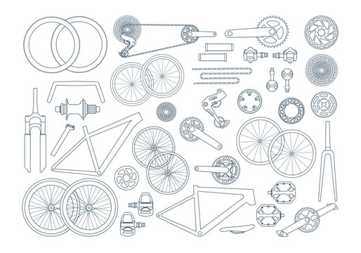 Bike Parts Vector