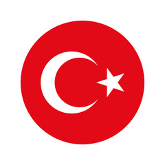 Turkey flag simple illustration for independence day or election