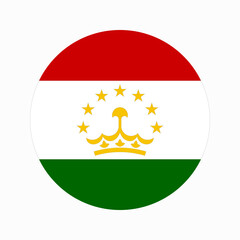 Fototapeta premium Tajikistan flag simple illustration for independence day or election