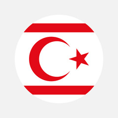 Turkish Republic of Northern Cyprus flag simple illustration for independence day or election
