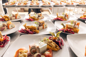 Close up of gourmet appetizer dish