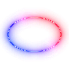 Gradient neon light ellipse cute colorful frame