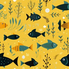 Fish seamless tile able texture