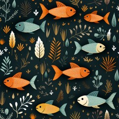 Fish seamless tile able texture