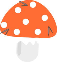 A single drawn snowflake. Doodle vector illustration. Isolated on a white background. Winter element for greeting cards, posters, covers, stickers, etc.