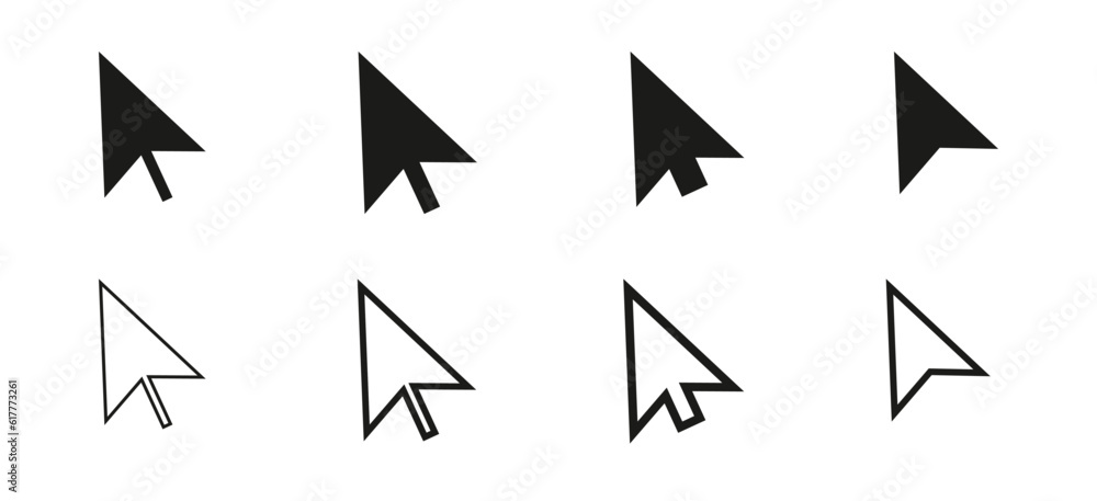 Poster cursor icon arrow . web mouse poiner click symbol
