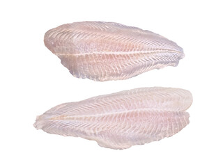Fresh dolly fish fillet, sliced, isolated   PNG transparent