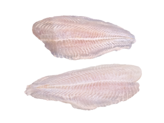 Fresh dolly fish fillet, sliced, isolated   PNG transparent