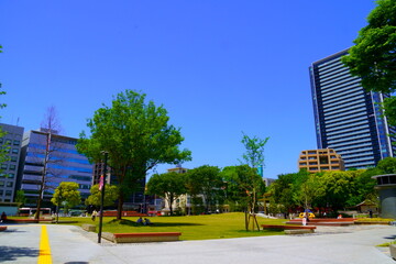 岐阜駅近くの広場