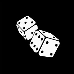Game dice. Gambling dice as symbol of leisure and successful winning
