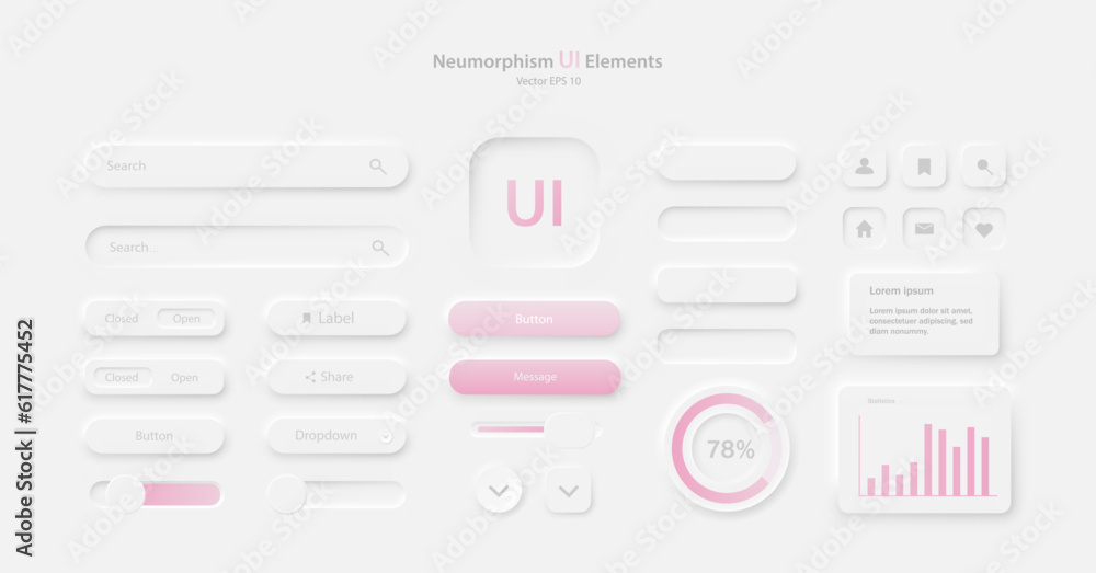 Poster a set of user interface elements for a mobile application. a collection of icons for user interface 