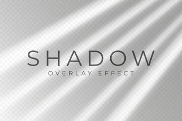 Shadow overlay effect. Transparent soft light and shadows in geometric shapes, natural lighting scene. Mockup of abstract transparent shadow overlay effect and natural lightning. Vector