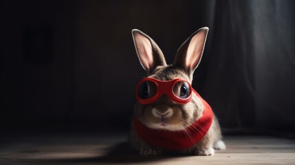 The Furry Force: Rabbit in a Hero's Mask Embodies the Spirit of Justice and Carrot Justice