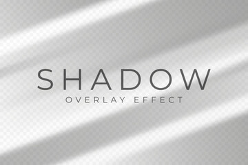Shadow overlay effect. Transparent soft light and shadows in geometric shapes, natural lighting scene. Mockup of abstract transparent shadow overlay effect and natural lightning. Vector