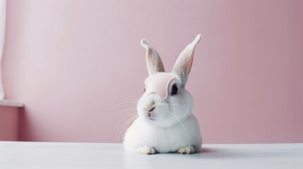 Obraz premium The Masked Maestro: Rabbit in a Hero's Costume Inspires Others with Boundless Heroism