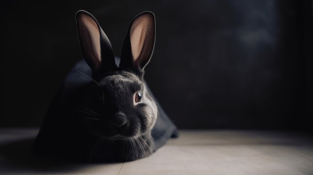 Masked Marvel: Rabbit in a Hero's Cloak and Cape Inspires Hope and Furry Valor